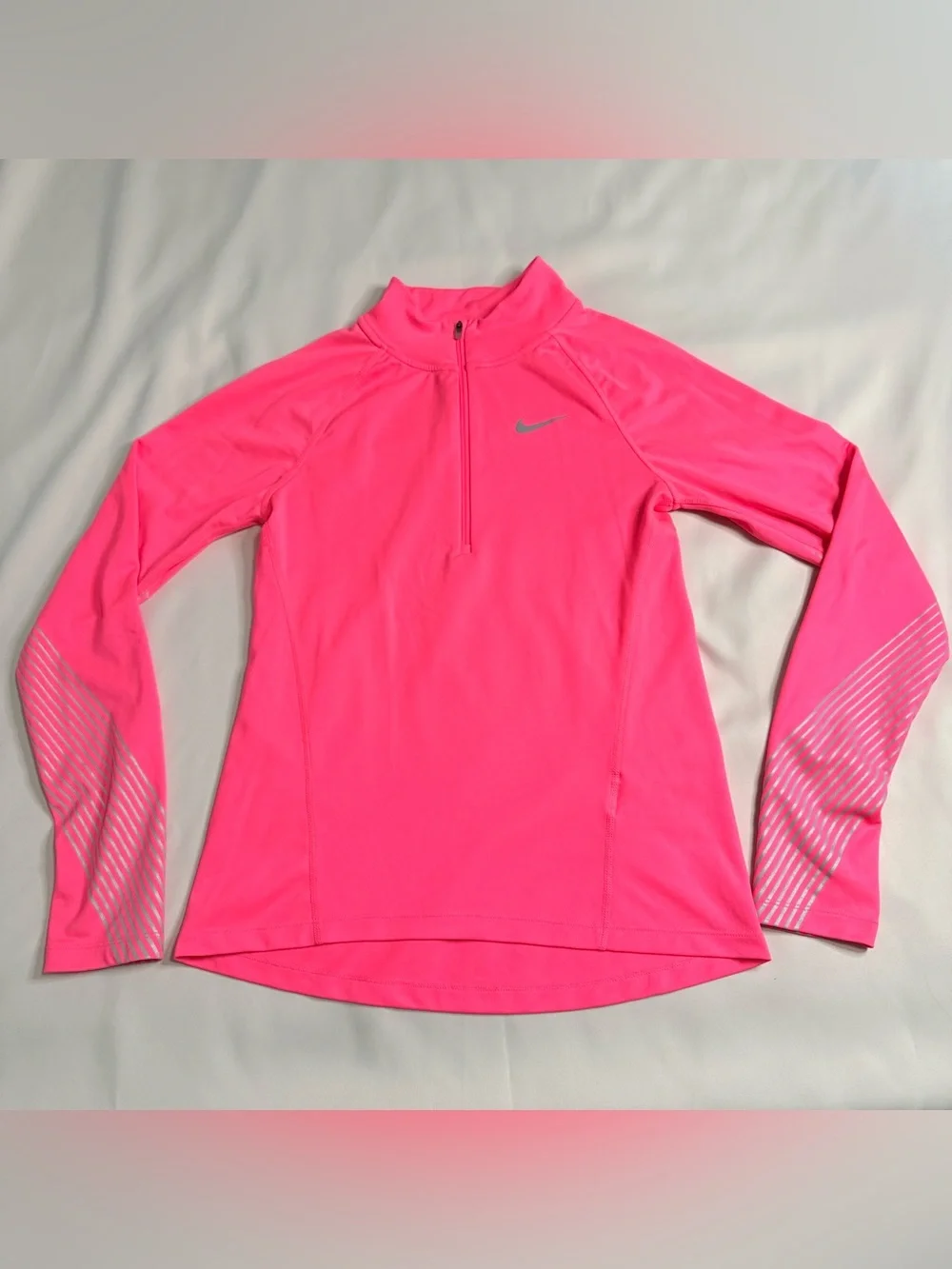 Nike Running Dri-FIT Neon Pink Reflective Quarter Zip Pullover XS
